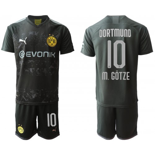 Borussia Dortmund Fodboldtrøjer M. GOTZE 10 Børn Udebanesæt 2019/20 Kort ærmer Borussia Dortmund Fodboldtrøjer M. GOTZE 10 Børn Udebanesæt 2019/20 Kort ærmer